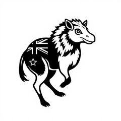 Aussie Dor Animal Icon - Black