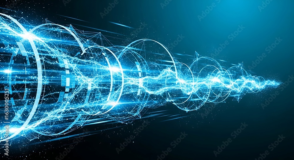 Poster digital abstract background representing advanced data transfer and future technology concepts