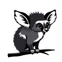 Aye-Aye Black Animal Icon