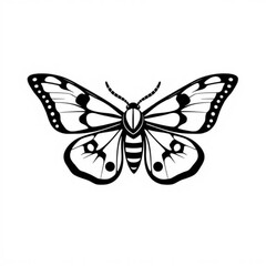 Black Apple Moth Animal Icon