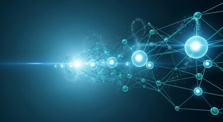 Abstract Representation of Advanced Neural Network Connections and Data Flow for Technology Concepts