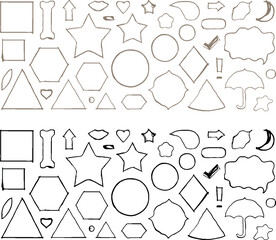 A seamless pattern of hand-drawn sketch arrow icons for web and school design