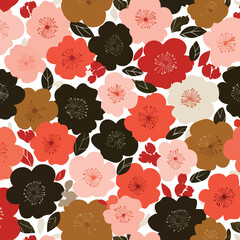 flower pattern isolated in White Background, flower pattern vector, Flat lay vector illustration