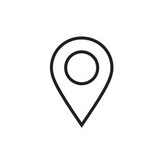 Location pin outline icon vector