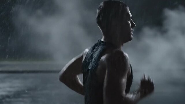 A determined marathon runner pushing through the final mile, a powerful symbol of endurance, determination, and never giving up.