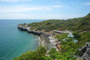 Khao Khat Pass and Hat Hin Klom is the top sights in Ko Sichang Island, Chonburi province, Thailand.