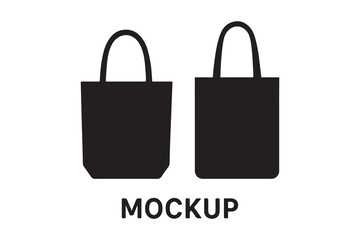 set of Flat Black Tote Bag Vector, Silhouette bag ladies, Hand Drawn Shopping Bag Icon Vector, Collection of Ladies Bag Vector Silhouettes, vector silhouette of a tote bag