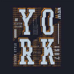 New york city graphic t-shirt and apparel design