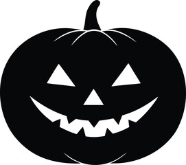 halloween pumpkin silhouette vector illustration