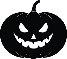 halloween pumpkin silhouette vector