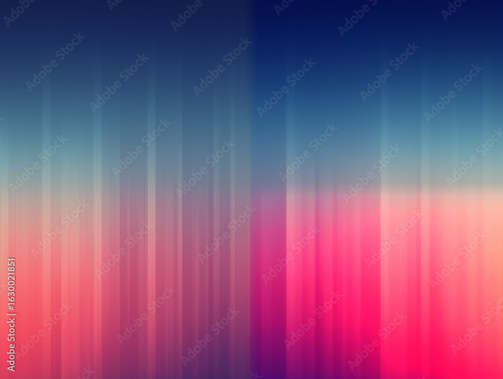 Poster vibrant gradient lines transition from deep blue to pink and orange, creating a dynamic modern abstr