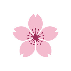 Delicate Pink Cherry Blossom Icon.