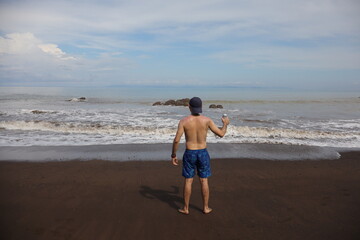 Beach vibes and bodyboarding energy