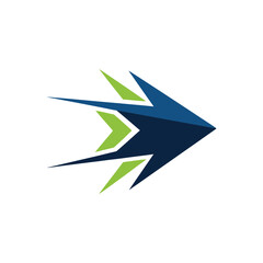 Abstract Geometric Arrow Logo Design.