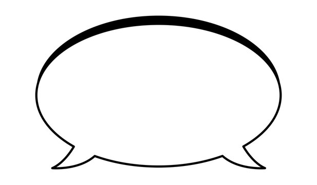 Double point speech bubble round comic style transparent PNG