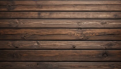 Naklejka premium Dark Wood Plank Texture Background brown