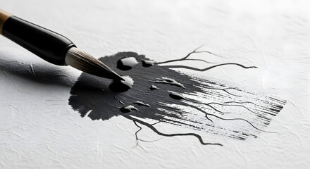 Artistic brushstroke technique studio photography minimalist close-up creative expression