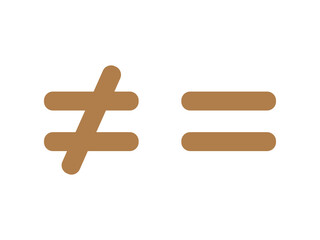 equal and unequal icon