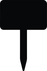 Silhouette plant label marker black vector illustrator