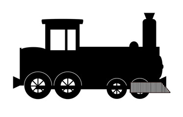 Black and white vector graphic of steam locomotive. Illustration made August 5th, 2025, Zurich, Switzerland.