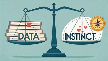 Balance Between Data and Instinct in Decision Making Concepts