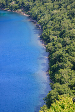 Scenic Shoreline of Lake Mashu, Hokkaido, Japan