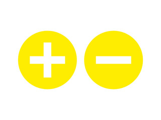 Fototapeta premium plus and minus button icon