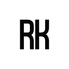 RK monogram logo design letter text name symbol monochrome logotype alphabet character simple logo