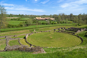Site Gallo Romain, le théatre, Sanxay, 86, Vienne, France
