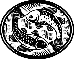 black and white fish