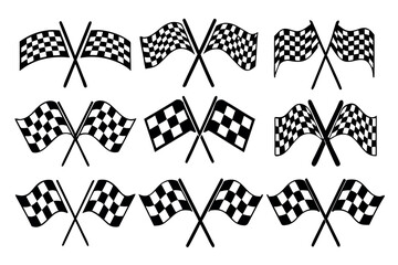 Abstract black and white geometric pattern collection