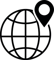 Global location pin icon