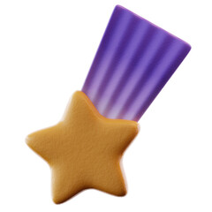 3D Illustration Shooting Star