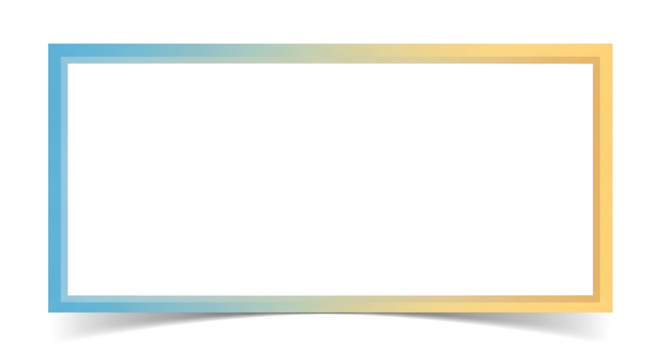 Rectangular Border with Blue to Yellow Gradient and Shadow Effect.