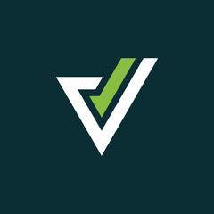 Verify Letter V Logo Design Vector Template © yopie