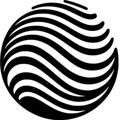 Abstract Circular Waves: A minimalist design of concentric, flowing lines creates a dynamic visual of circular waves, evoking a sense of movement and energy.