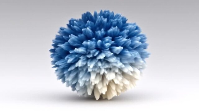 Abstract Blue and White 3D Sphere