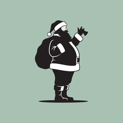 santa claus with a bag of gifts