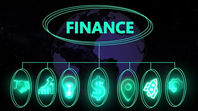 Modern finance technology and teamwork concept , business insights from large data sets, Animated data analytics banner web icons isolated on transparent background