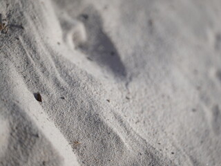 Close-up of fine sand texture with natural shadows and soft focus, minimalistic beach background

