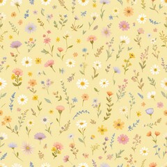 Fototapeta premium seamless background with flowers