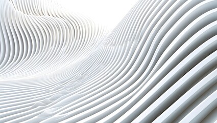 Naklejka premium Abstract Architectural Background with Curved Lines and White Texture