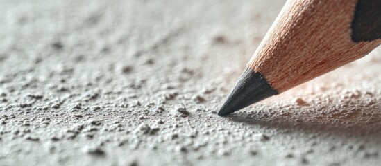 Close-up pencil point near paper; detail, texture, light, subtle color palette