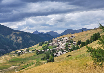 Saint-Véran, plus haut village d'Europe. Hautes-Alpes, Parc Régional du Queyras, France