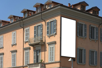 Portrait display or billboard in Milan.