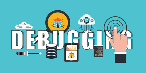 Debugging word concepts banner design