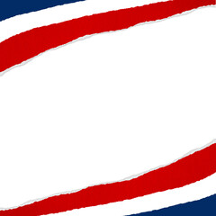 Patriotic Torn Paper Border frame Background
