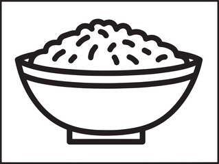 Spicy baingan bharta dish icon in elegant line style