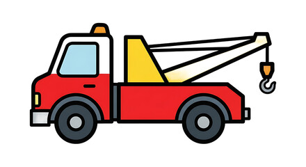 A tow truck for towing broken-down cars on the road