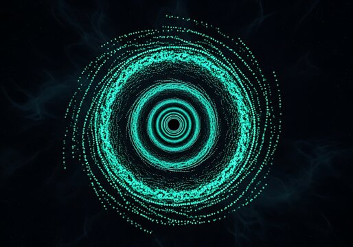 Abstract Circular Energy Vortex Illusion Creates Hypnotic Visual Tunnel Effect - Powered by Adobe